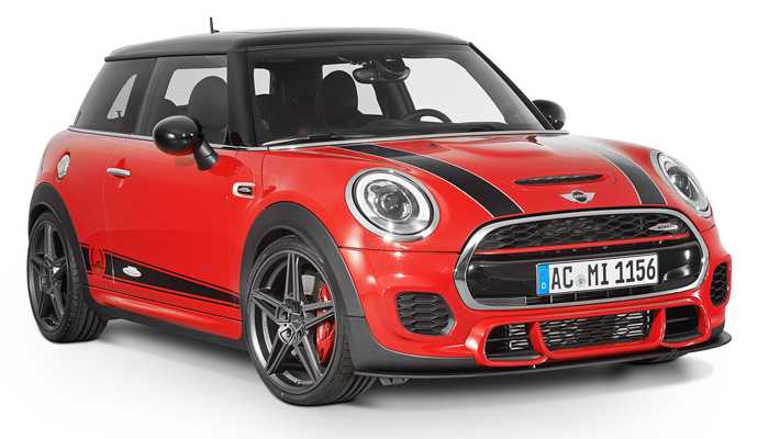 Mini Auto John Cooper works F56 F57 Licht Front Deko JCW